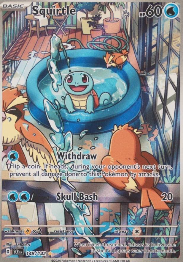 2024 Pokemon Scr EN-Stellar Crown Squirtle #148 TCG Card