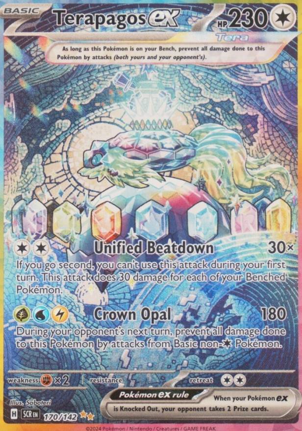 2024 Pokemon Scr EN-Stellar Crown Terapagos EX #170 TCG Card