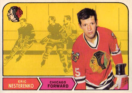 1968 O-Pee-Chee Eric Nesterenko #154 Hockey Card