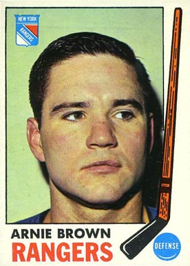 1969 O-Pee-Chee Arnie Brown #34 Hockey Card