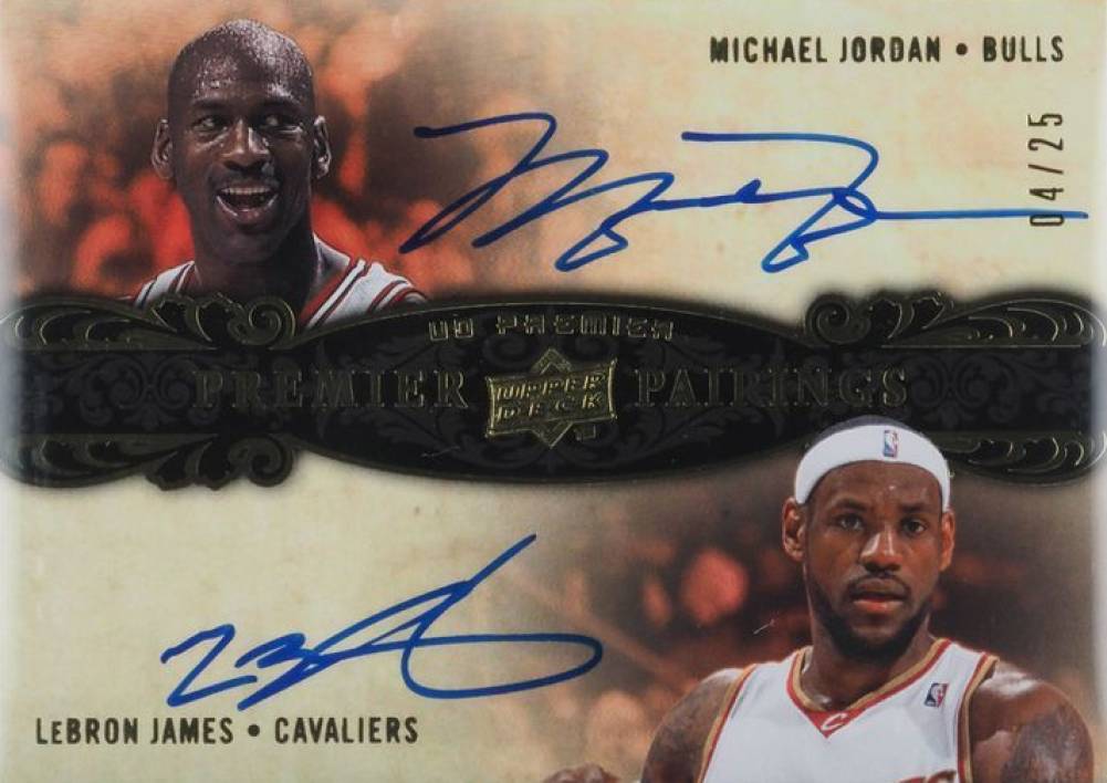 2008 Upper Deck Premier Premier Pairings LeBron James/Michael Jordan #P2-JJ Basketball Card