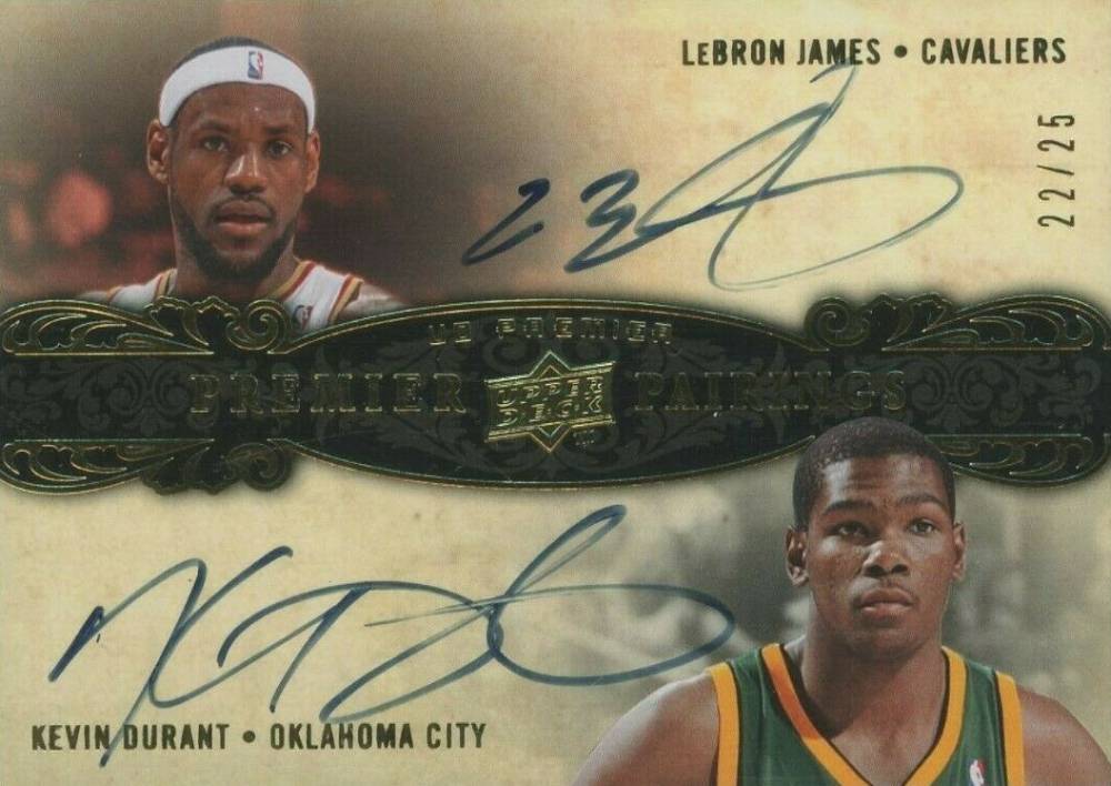 2008 Upper Deck Premier Premier Pairings LeBron James/Kevin Durant #P2-DJ Basketball Card