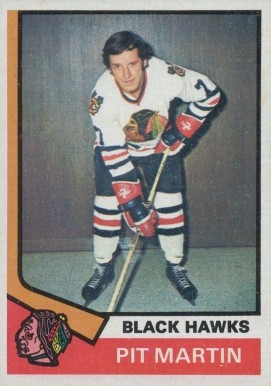 1974 Topps Pit Martin #58 Hockey Card