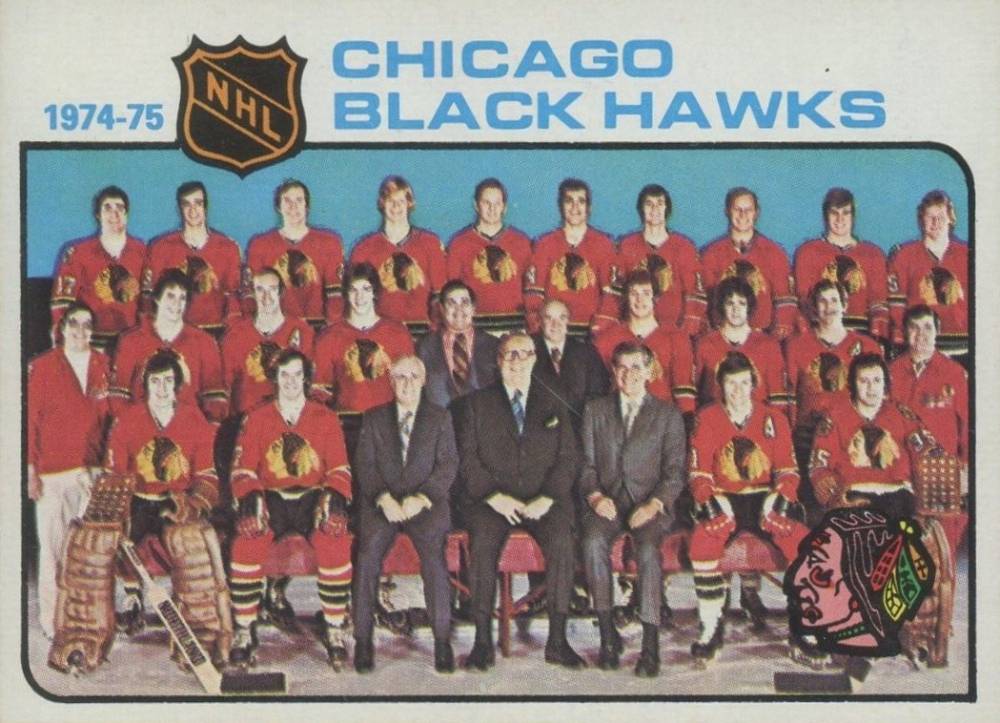 1975 Topps Blackhawks Team #84 Hockey Card