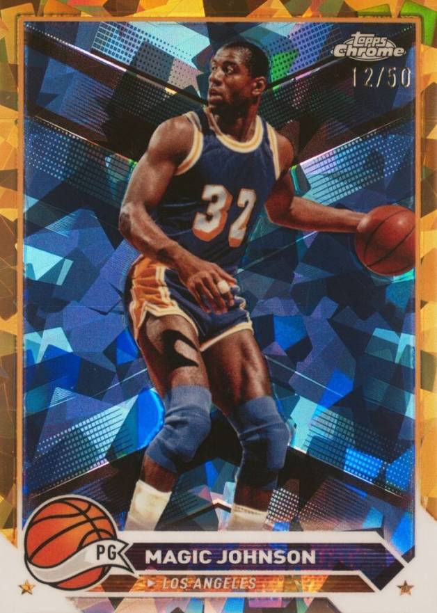 2023 Topps Chrome Sapphire Edition Magic Johnson #97 Basketball Card