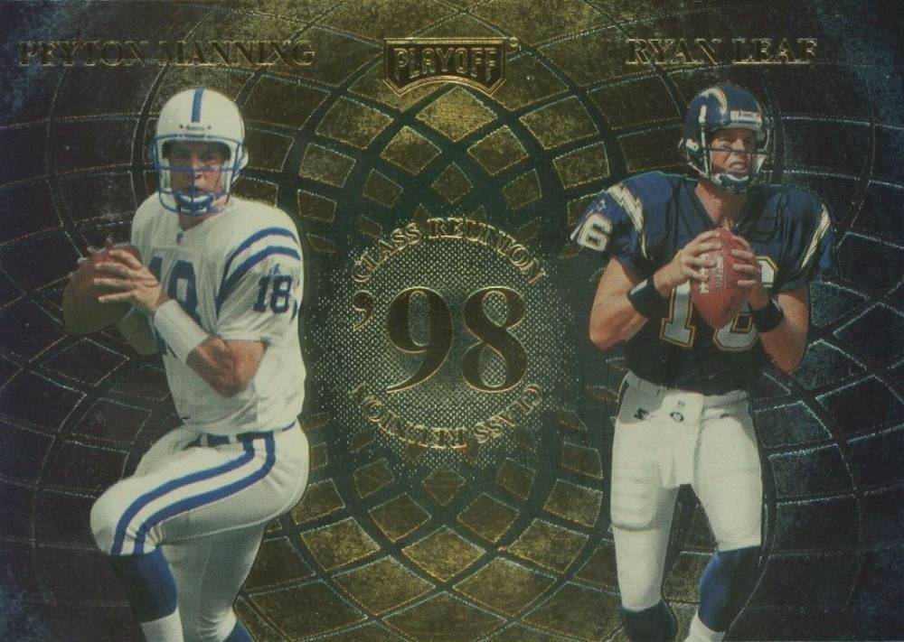 1998 Playoff Momentum Class Reunion Quads Curtis Enis/Peyton Manning/Randy Moss/Ryan Leaf # Football Card