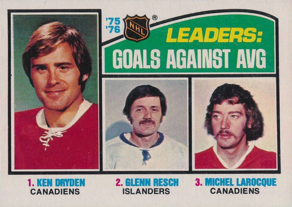 1976 Topps Goals Against Avg. Leaders #6 Hockey Card