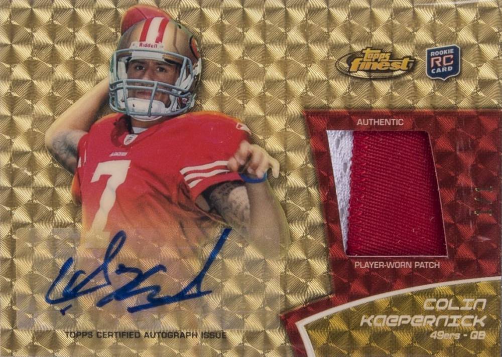 2011 Finest Rookie Autograph Patch Colin Kaepernick #RAPCK Football Card