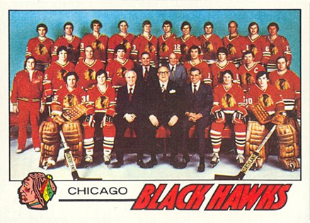 1977 Topps Black Hawks Team #74 Hockey Card