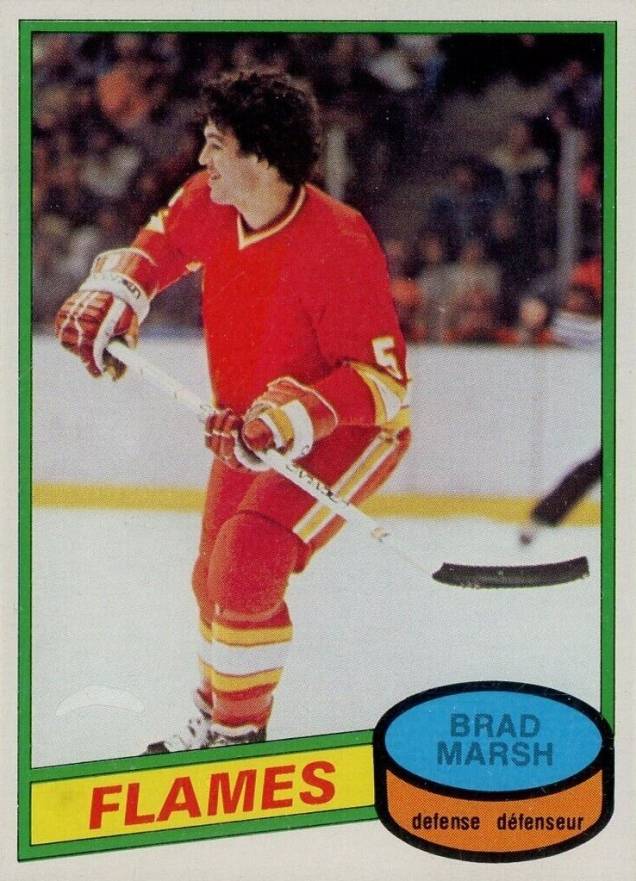 1980 O-Pee-Chee Brad Marsh #338 Hockey Card