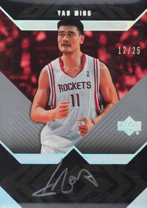 2007 Upper Deck Black Autographs Yao Ming #AU-YM Basketball Card