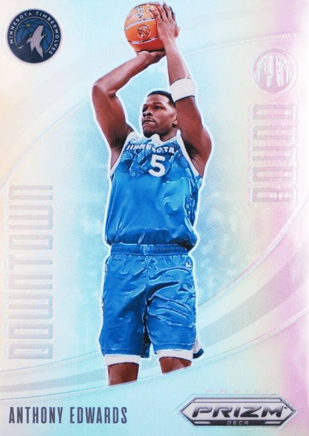 2023 Panini Prizm Deca Downtown Bound Anthony Edwards #22 Basketball Card