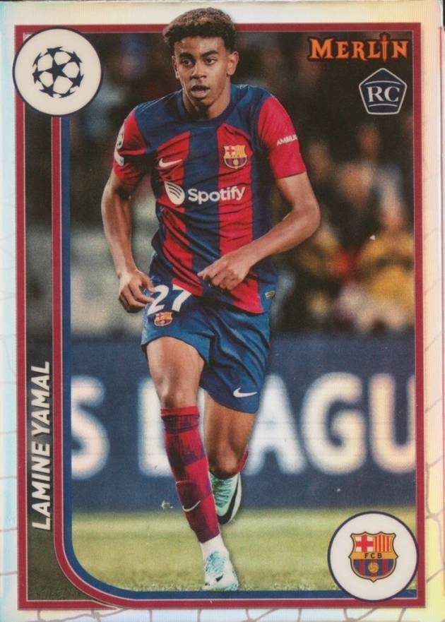 2023 Topps Merlin UEFA Club Competitions Lamine Yamal #27 Soccer Card