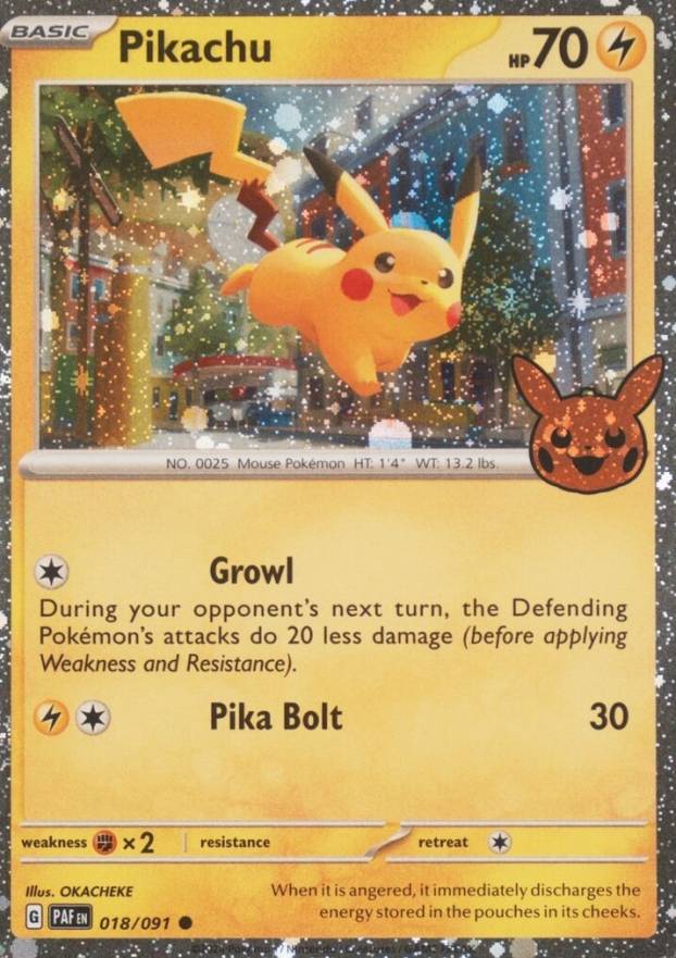 2024 Pokemon Trick or Trade Pikachu #018 TCG Card