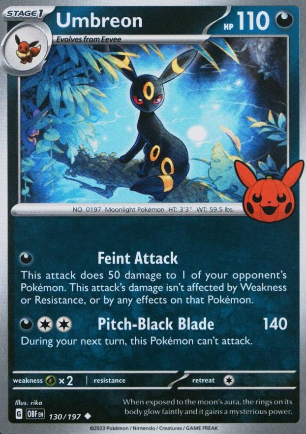 2024 Pokemon Trick or Trade Umbreon #130 TCG Card