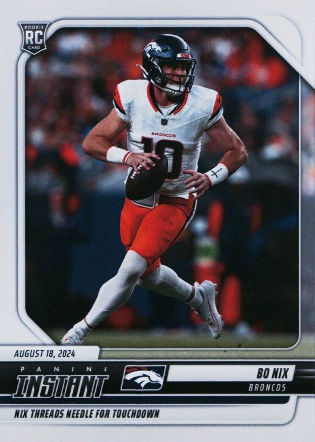 2024 Panini Instant NFL Bo Nix #17 Football Card