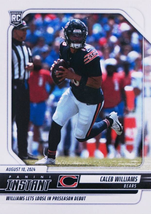 2024 Panini Instant NFL Caleb Williams #7 Football Card