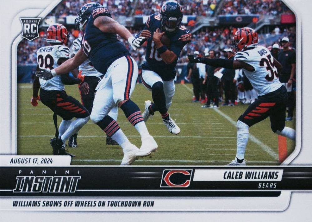 2024 Panini Instant NFL Caleb Williams #13 Football Card