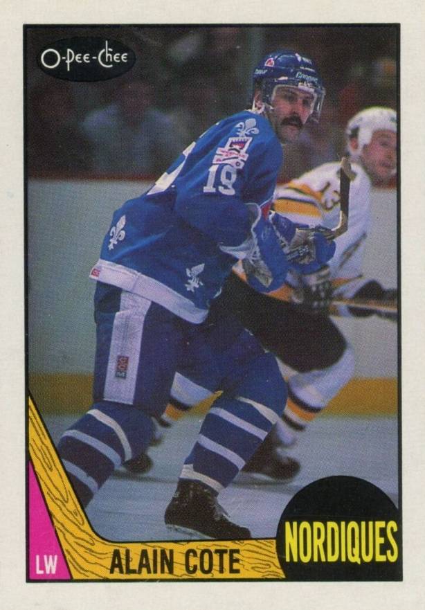 1987 O-Pee-Chee Alain Cote #254 Hockey Card