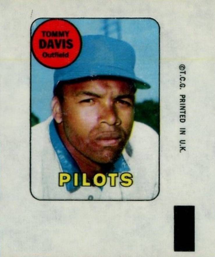 1969 Topps Decals Tommy Davis # Baseball Card