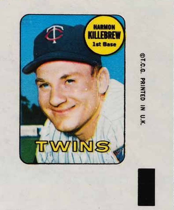 1969 Topps Decals Harmon Killebrew # Baseball Card