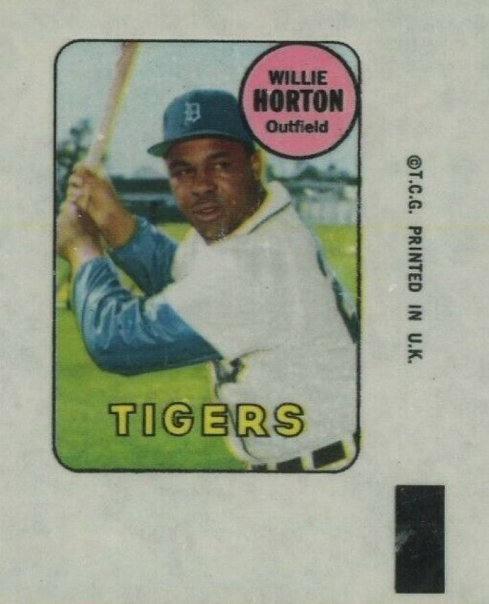 1969 Topps Decals Willie Horton # Baseball Card