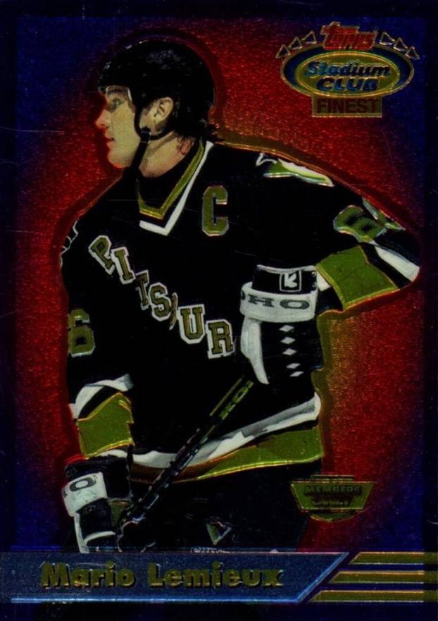 1993 Stadium Club Finest Mario Lemieux #10 Hockey Card