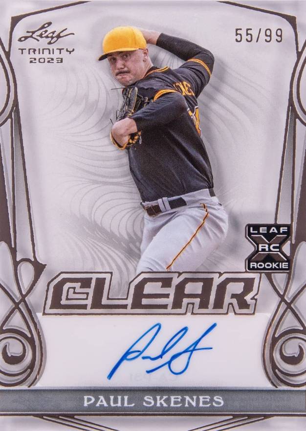 2023 Leaf Trinity Clear Autographs Paul Skenes #CAPS1 Baseball Card