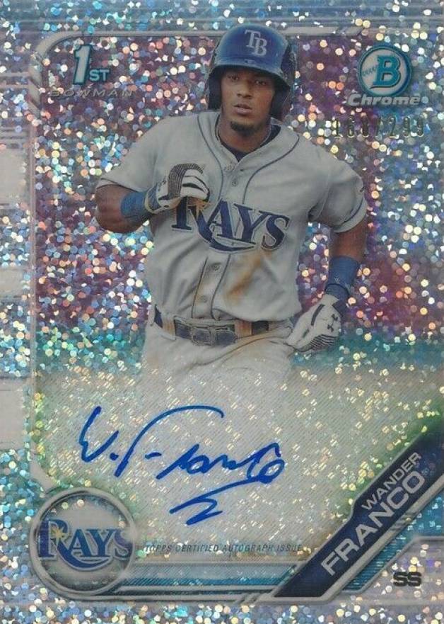 2019 Bowman Prospect Autographs Chrome Wander Franco #WF Baseball Card