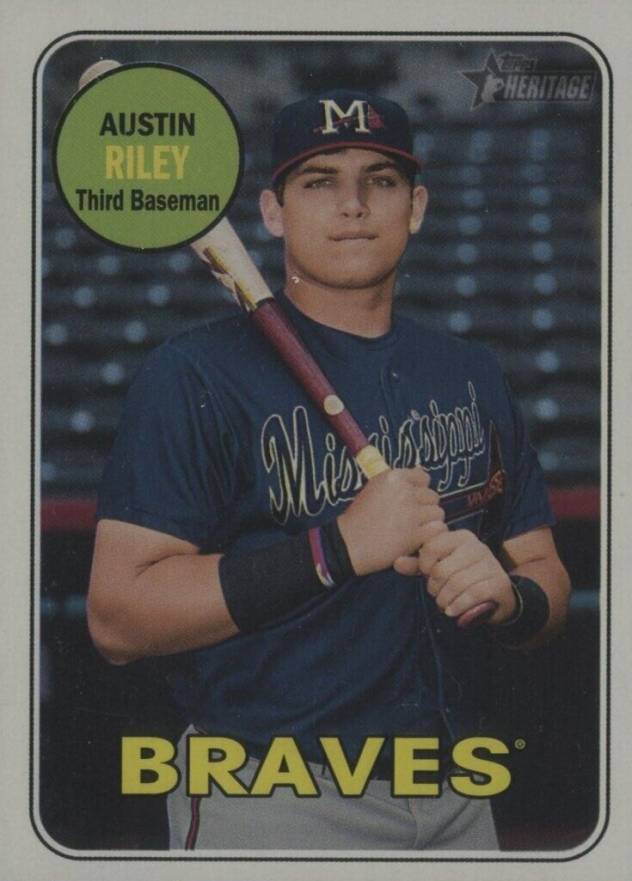 2018 Topps Heritage Minor League Austin Riley #214 Baseball Card