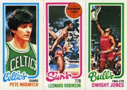 1980 Topps Maravich/Robinson/Jones # Basketball Card