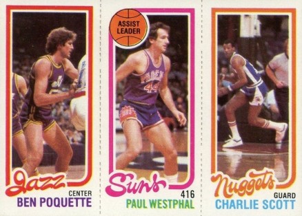 1980 Topps Poquette/Westphal/Scott # Basketball Card