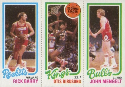 1980 Topps Barry/Birdsong/Mengelt # Basketball Card