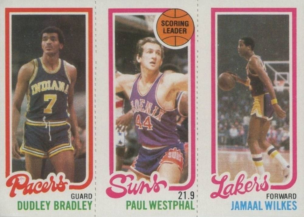 1980 Topps Bradley/Westphal/Wilkes # Basketball Card