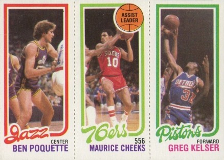 1980 Topps Poquette/Cheeks/Kelser # Basketball Card