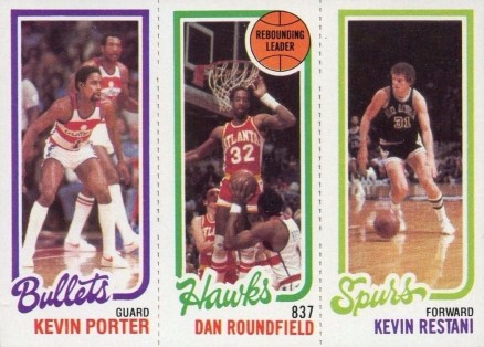 1980 Topps Porter/Roundsfield/Restani # Basketball Card