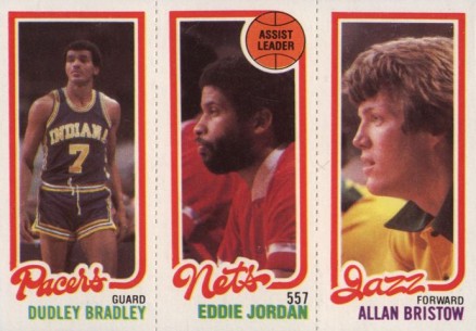 1980 Topps Bradley/Jordan/Bristow # Basketball Card