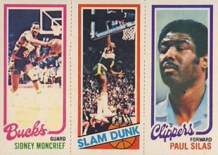 1980 Topps Moncrief/Shelton/Silas # Basketball Card