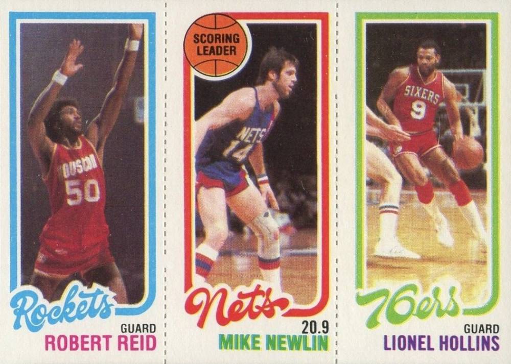 1980 Topps Reid/Newlin/Hollins # Basketball Card