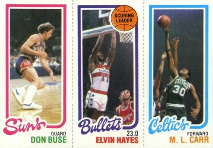 1980 Topps Buse/Hayes/Carr # Basketball Card