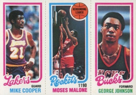1980 Topps Cooper/Malone/Johnson # Basketball Card