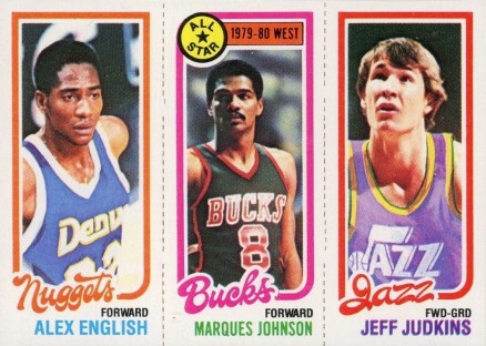 1980 Topps English/Johnson/Judkins # Basketball Card