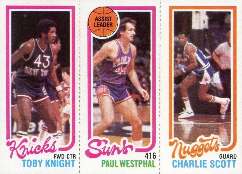1980 Topps Knight/Westpahl/Scott # Basketball Card