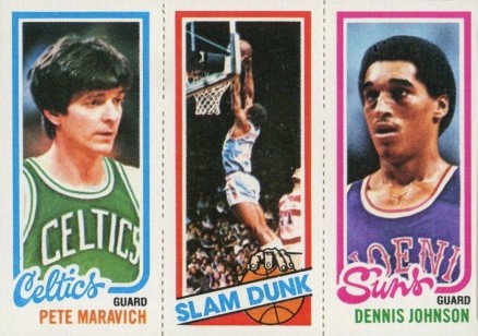 1980 Topps Maravich/Free/Johnson # Basketball Card