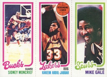 1980 Topps Moncrief/Abdul-Jabbar/Gale # Basketball Card