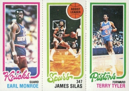 1980 Topps Monroe/Silas/Tyler # Basketball Card