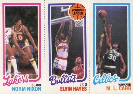 1980 Topps Nixon/Hayes/Carr # Basketball Card