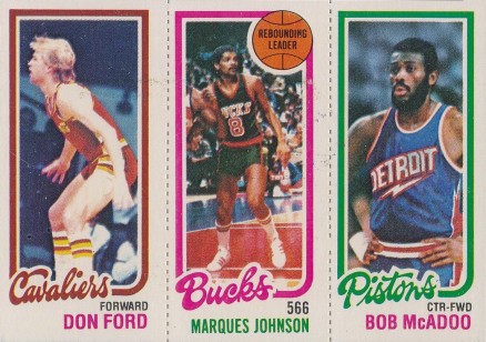 1980 Topps Ford/Johnson/McAdoo # Basketball Card