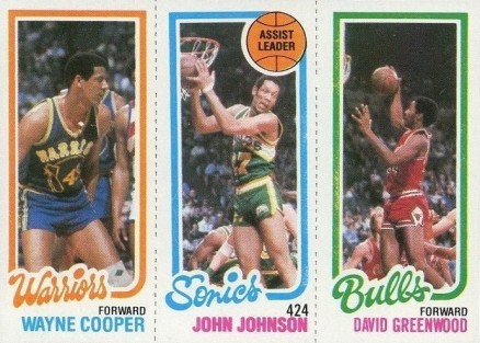 1980 Topps Cooper/Johnson/Greenwood # Basketball Card