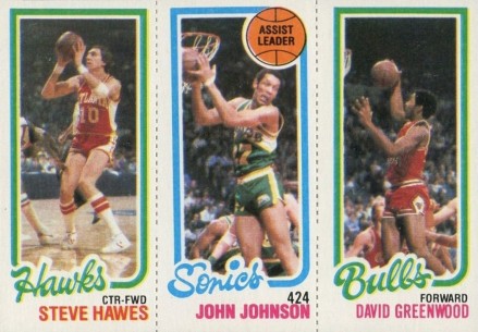 1980 Topps Hawes/Johnson/Greenwood # Basketball Card